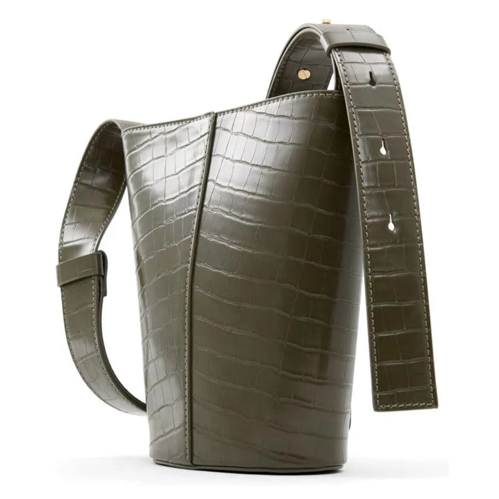 Who What Wear Olivia Recycled Faux Leather Shoulder Bag in Deep Moss 🔥🔥🔥